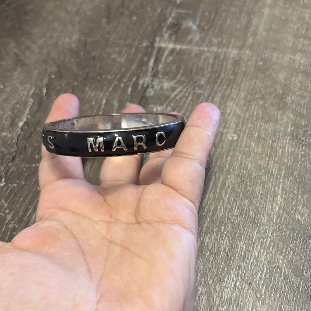 Marc Jacobs Black Logo Bangle